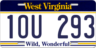 WV license plate 1OU293