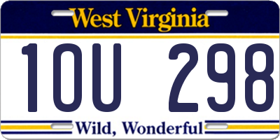 WV license plate 1OU298