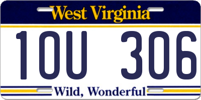 WV license plate 1OU306