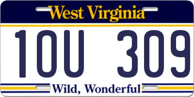WV license plate 1OU309