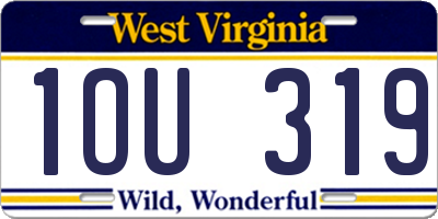 WV license plate 1OU319