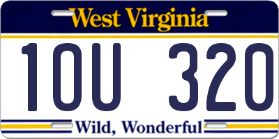 WV license plate 1OU320