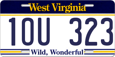 WV license plate 1OU323