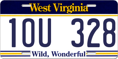 WV license plate 1OU328