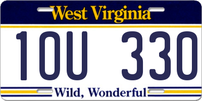 WV license plate 1OU330