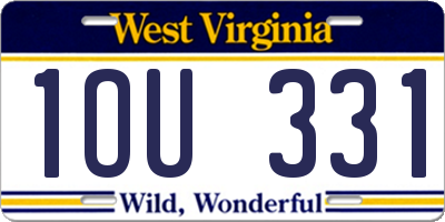 WV license plate 1OU331
