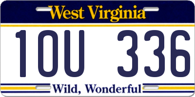 WV license plate 1OU336
