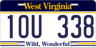 WV license plate 1OU338