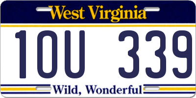 WV license plate 1OU339
