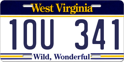 WV license plate 1OU341
