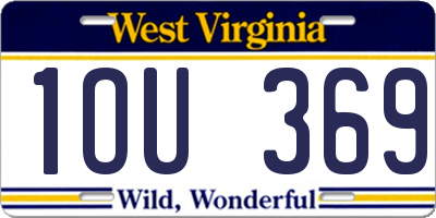 WV license plate 1OU369