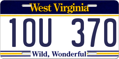 WV license plate 1OU370