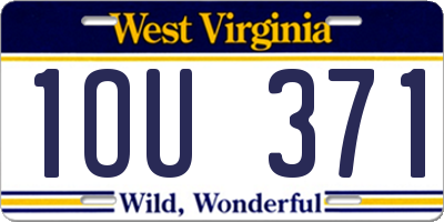 WV license plate 1OU371