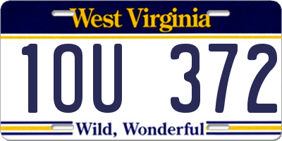 WV license plate 1OU372