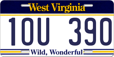 WV license plate 1OU390