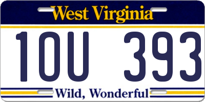 WV license plate 1OU393