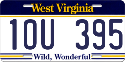 WV license plate 1OU395
