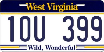 WV license plate 1OU399