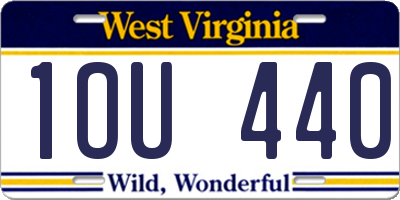 WV license plate 1OU440
