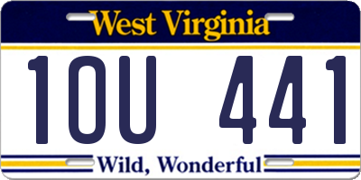 WV license plate 1OU441