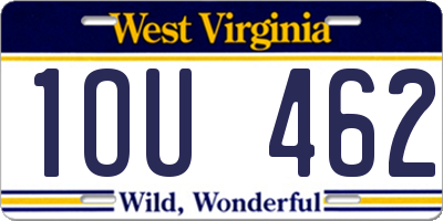 WV license plate 1OU462