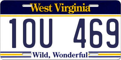 WV license plate 1OU469