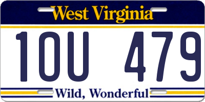WV license plate 1OU479