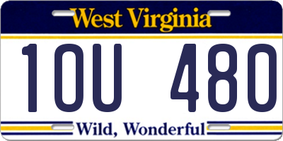 WV license plate 1OU480