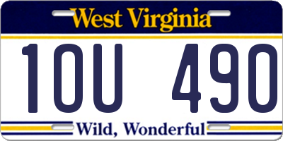 WV license plate 1OU490