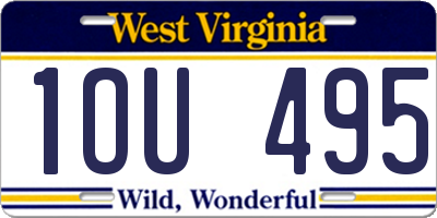 WV license plate 1OU495