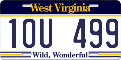 WV license plate 1OU499