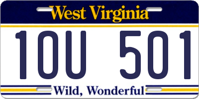 WV license plate 1OU501