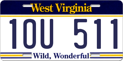 WV license plate 1OU511