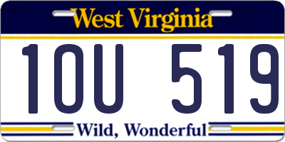 WV license plate 1OU519