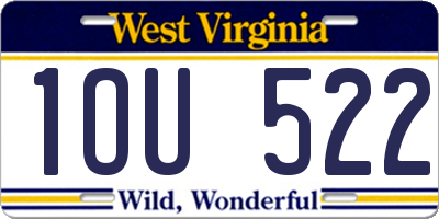 WV license plate 1OU522