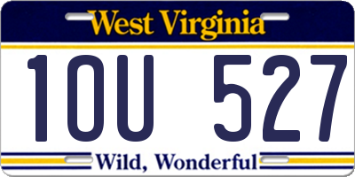 WV license plate 1OU527