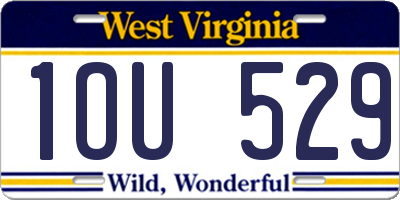 WV license plate 1OU529
