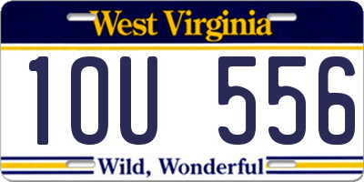 WV license plate 1OU556