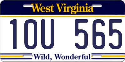 WV license plate 1OU565