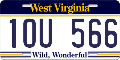 WV license plate 1OU566