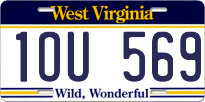 WV license plate 1OU569