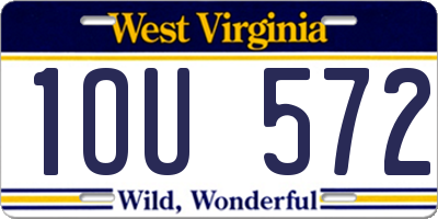 WV license plate 1OU572