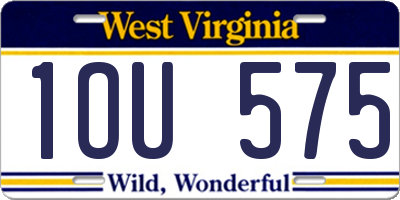 WV license plate 1OU575