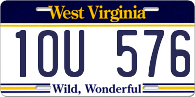 WV license plate 1OU576