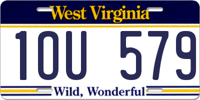 WV license plate 1OU579