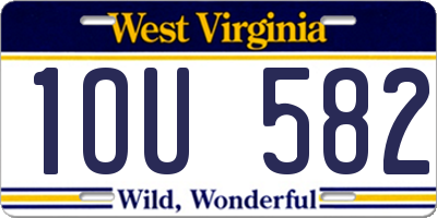 WV license plate 1OU582