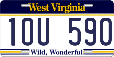 WV license plate 1OU590
