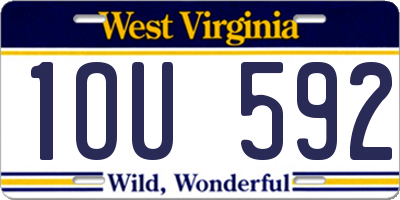 WV license plate 1OU592