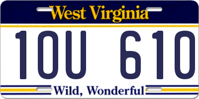 WV license plate 1OU610