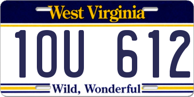 WV license plate 1OU612